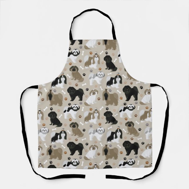 Tablier Chih Tzu Chiens Paws et Bones Apron (Recto)