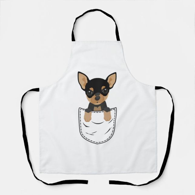 Tablier Chihuahua Chien à poche (Recto)