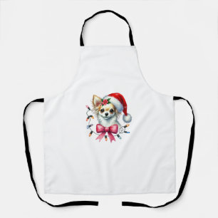 Tablier Chihuahua Chien Avec Coquette Bow Noël Corresponda