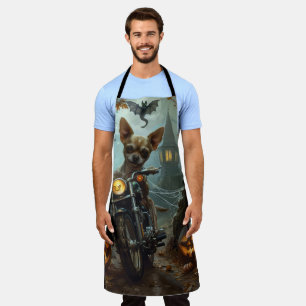 Tablier Chihuahua équitation moto Halloween effrayant