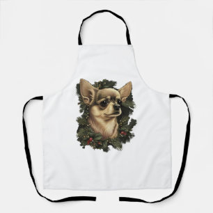 Tablier Chihuahua Joyeux Noël Arbre de Noël Mignon