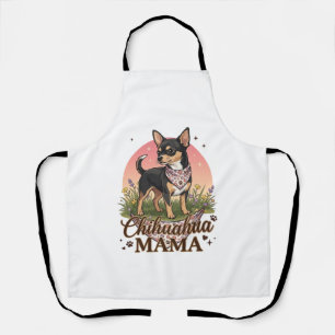 Tablier Chihuahua Mama Chien Bandana Floral Rose_1