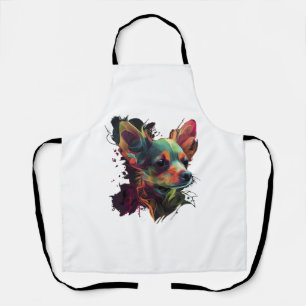 Tablier Chihuahua Peinture Abstraite Couleur Chien Mign