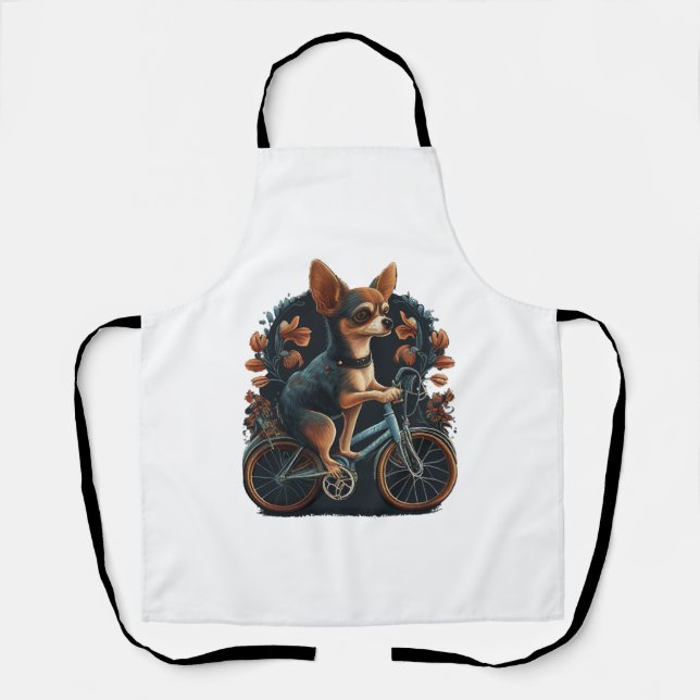 Tablier Chihuahua Vélo Chien Chien Cyclisme (Recto)
