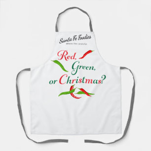 Tablier chili rouge, vert ou de Noël