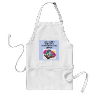 Tablier chimie : ne léchez jamais la cuillère