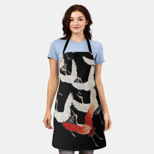 Tablier Chinoiserie Grue volante Zen Kimono minimaliste Ar