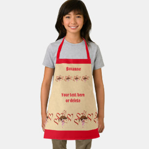 Tablier Chiot Beagle Et Coeurs Personnalisés