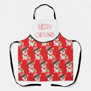 Tablier Chiot de vacances adorable portant un chapeau de P