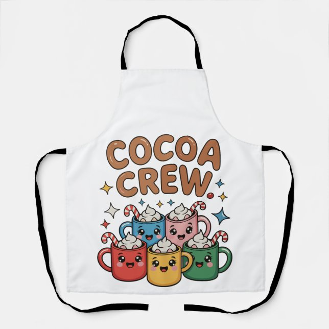 Tablier Chocolat Chaud Cocoa Crew Kawaii Noël Xmas (Recto)