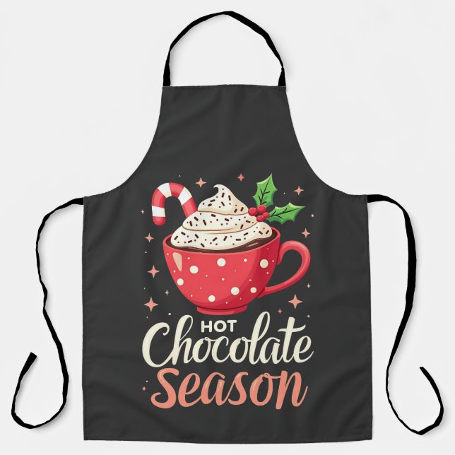 Tablier Chocolat chaud saison Amateurs de Noël (Recto)