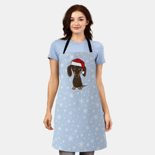 Tablier Chocolat Dachshund Père Noël Noël Chien vacances