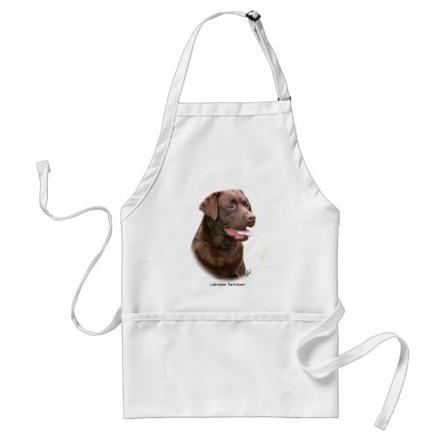 Tablier Chocolat labrador retriever (Devant)