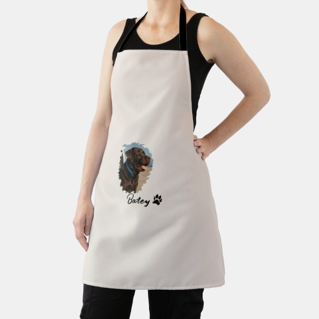 Tablier Chocolat mignon Labrador Chien - Bailey | Cadeau p (Insitu)