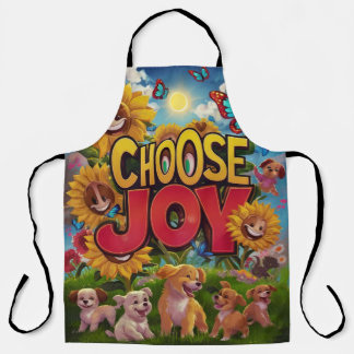 Tablier Choisir la joie : Jouer des chiots Apron
