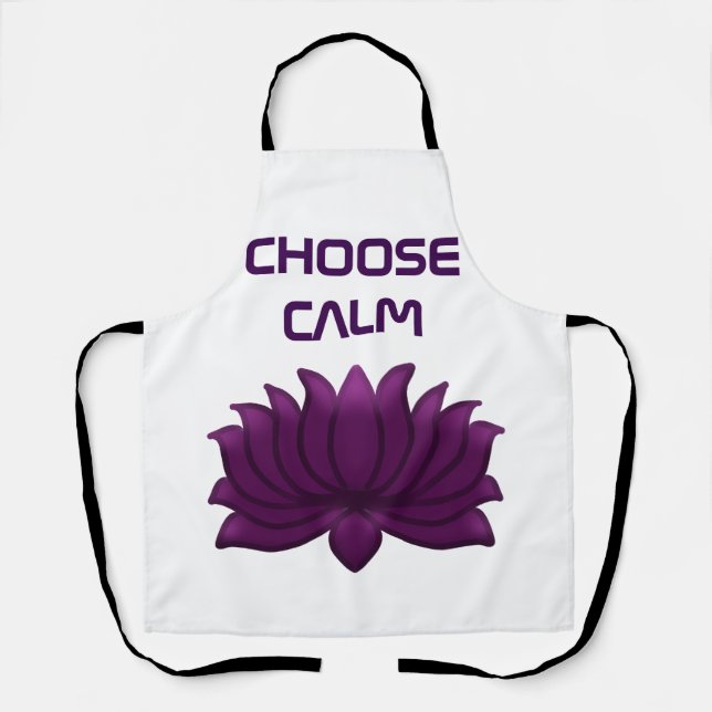 Tablier Choisissez Fleur de Lotus Violet Calme  (Recto)