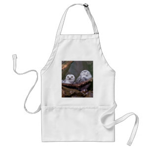Tablier Chouette Harfang Couple Art Bois Faune