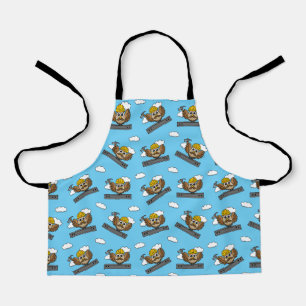 Tablier Chouette ouvrière de construction mignonne avec de