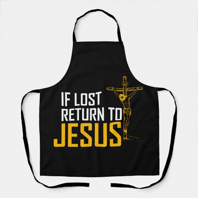 Tablier Christian Apron - En Cas De Perte Retour À Jésus (Recto)