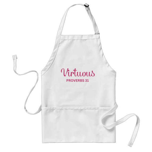 Tablier Christian Pink Virtuous Woman Proverb 31 Apron (Devant)