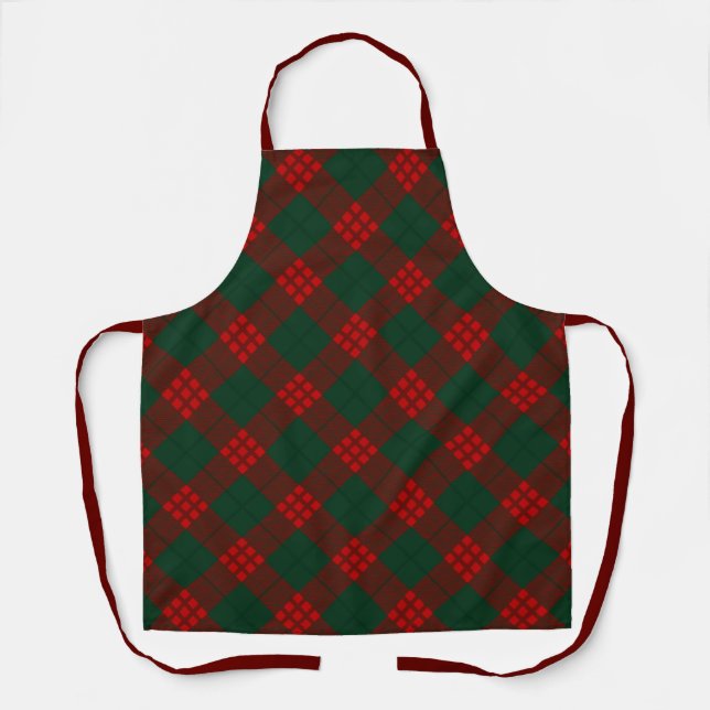 Tablier Christmas Plaid - Rustique Country Apron (Recto)