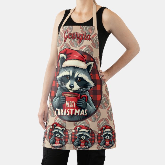 Tablier Christmas Raccoon Cocoa Cheer (Insitu)