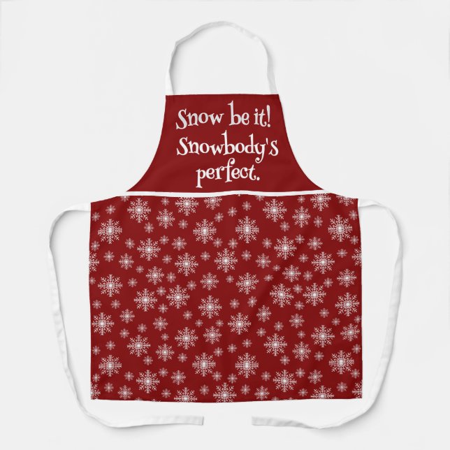 Tablier Christmas Snow Pun All-Over Print Apron (Recto)