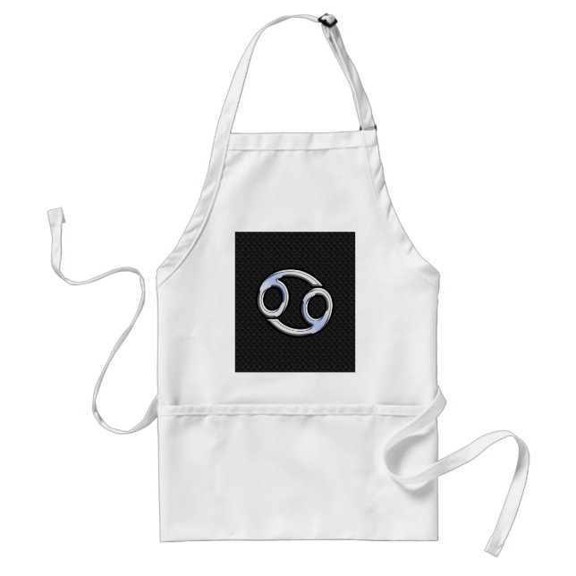 Tablier Chrome comme cancer Symbole Zodiaque sur le style  (Devant)