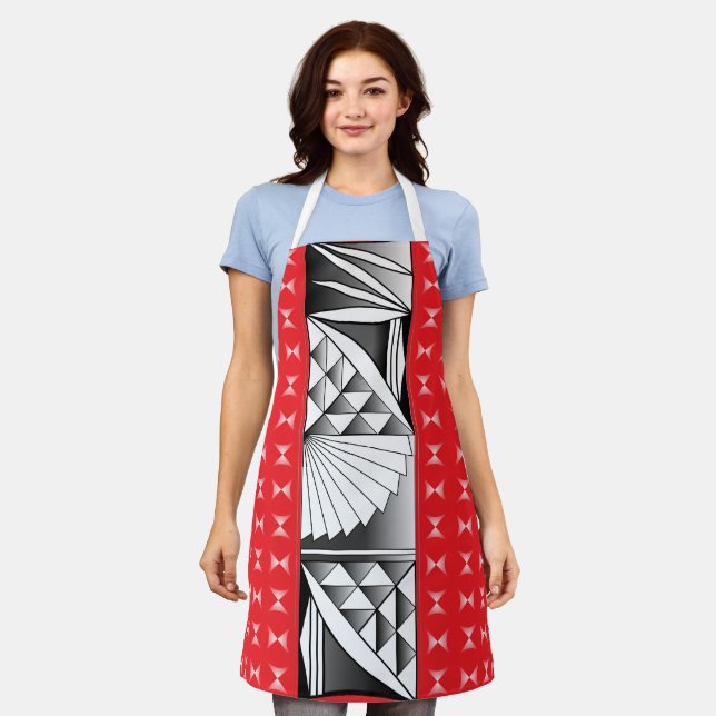 Tablier Chrome lever sur rouge (Porté)