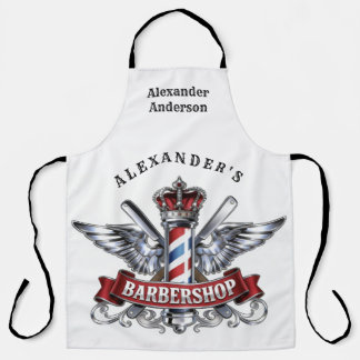 Tablier Chrome Winged Barber Pole Apron