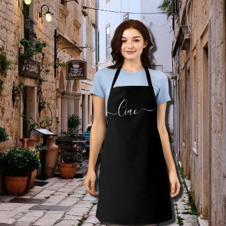 Tablier Ciao - salutations en noir italien