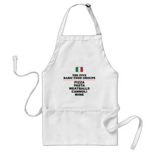 Tablier Cinq groupes alimentaires de base italiens