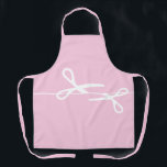 Tablier Ciseaux modernes Liste de cheveux Coquillage rose<br><div class="desc">classique blanc</div>