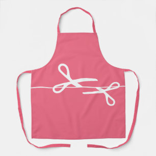 Tablier Ciseaux modernes Liste de cheveux Coral rose