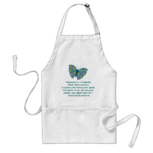 Tablier Citation de bonheur de papillon de Nathaniel