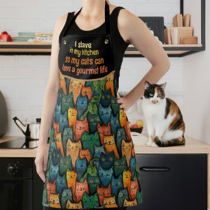 Tablier Citation de chats caricaturés cool amusante Apron