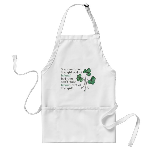 Tablier Citation de fille irlandaise Shamrock verte Sturdy (Devant)