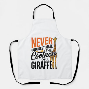 Tablier Citation de girafe drôle design vintage vecteur T-