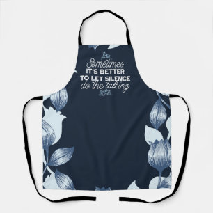 Tablier Citation de silence éloquente Art pour Décor serei