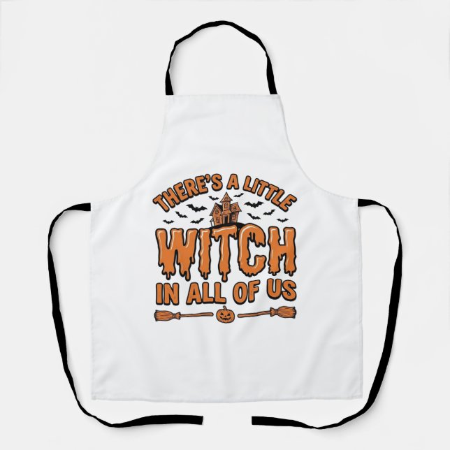 Tablier Citation de sorcière d'Halloween Design vectoriel  (Recto)
