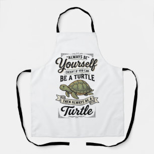 Tablier Citation de Tortue Drôle Design de Gravure Vintage