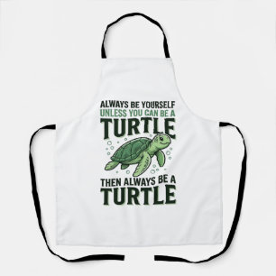 Tablier Citation de Tortue Drôle Design de Gravure Vintage