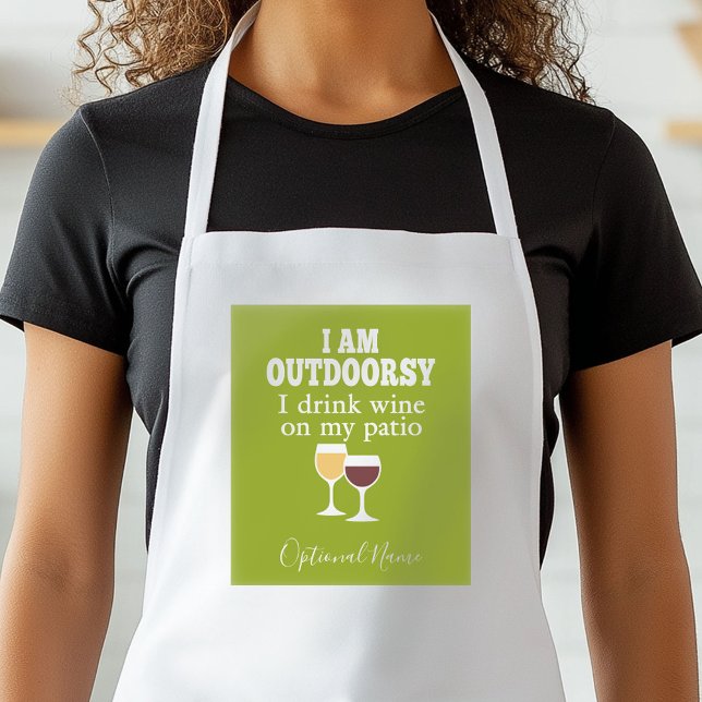 Tablier Citation de vin amusant - Je bois du vin sur mon p (Personalized Kitchen Apron)