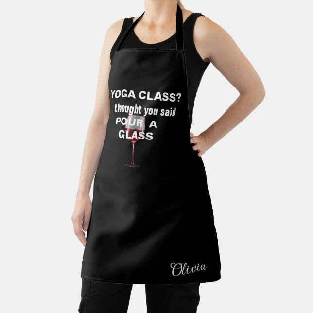 Tablier Citation Drôle, Amateurs de vin Noir Personnalisé (Insitu)