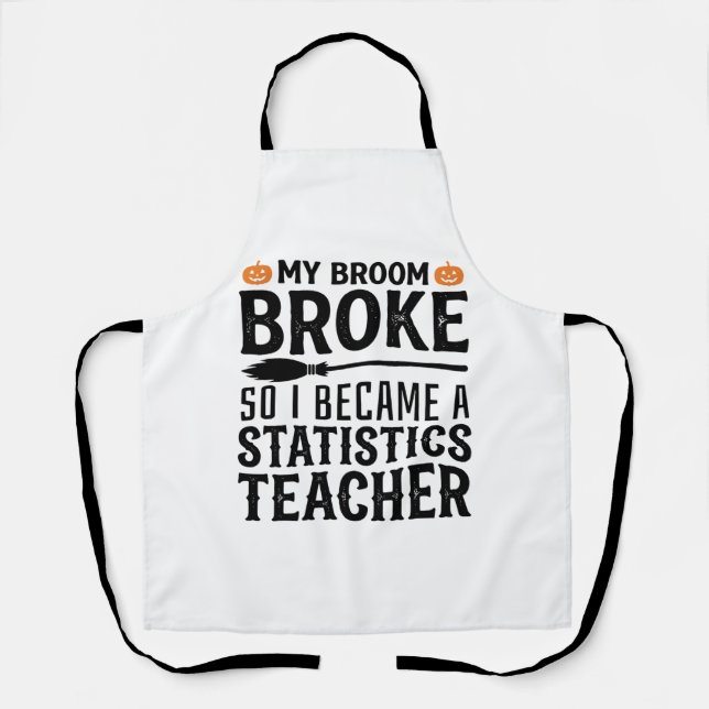 Tablier Citation drôle de professeur de statistiques pour  (Recto)