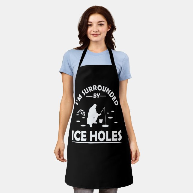 Tablier Citation drôle sur la pêche sur glace (Porté)