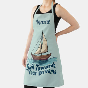 Tablier Citation Inspirante de Voilier Vintage Nautical
