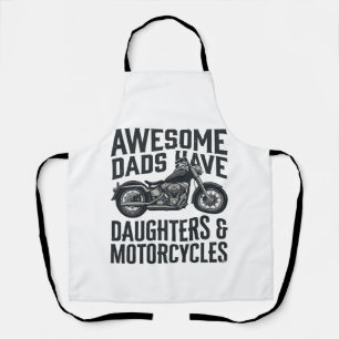 Tablier Citation Papa Fille Moto Vintage Vector Desi