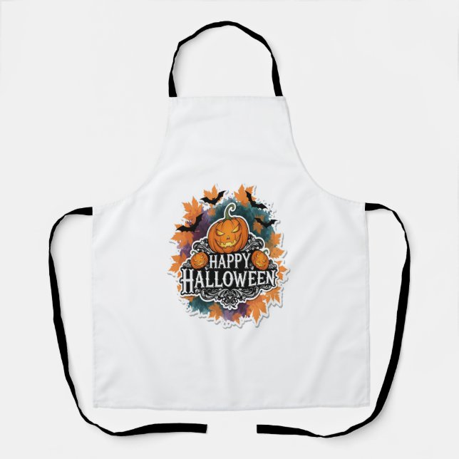 Tablier Citations drôles et effrayantes d'Halloween Joyeux (Recto)