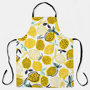 Tablier Citron Design été Illustration Vintage